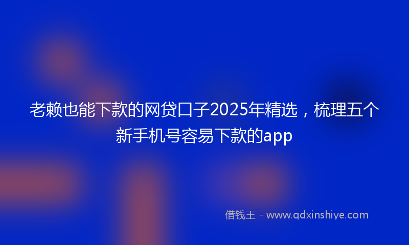 老赖也能下款的网贷口子2025年精选，梳理五个新手机号容易下款的app