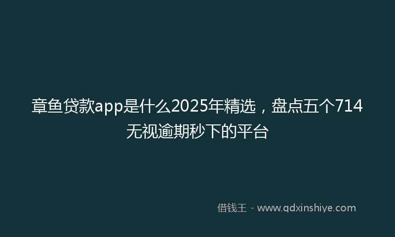 章鱼贷款app是什么2025年精选，盘点五个714无视逾期秒下的平台
