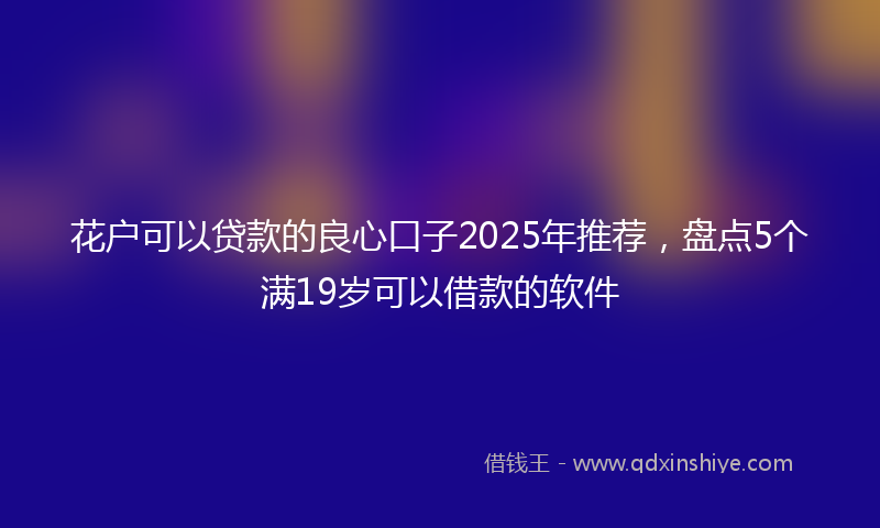 花户可以贷款的良心口子2025年推荐，盘点5个满19岁可以借款的软件