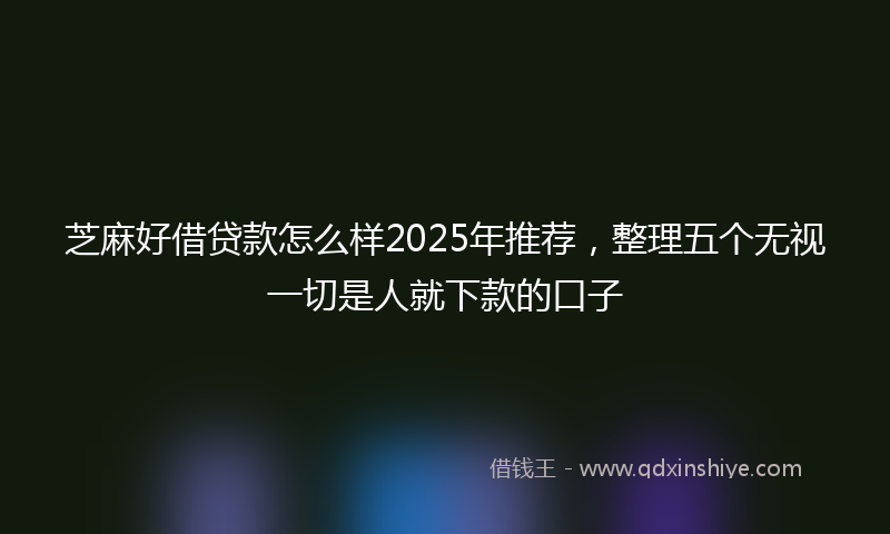 芝麻好借贷款怎么样2025年推荐，整理五个无视一切是人就下款的口子
