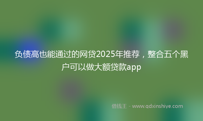 负债高也能通过的网贷2025年推荐，整合五个黑户可以做大额贷款app