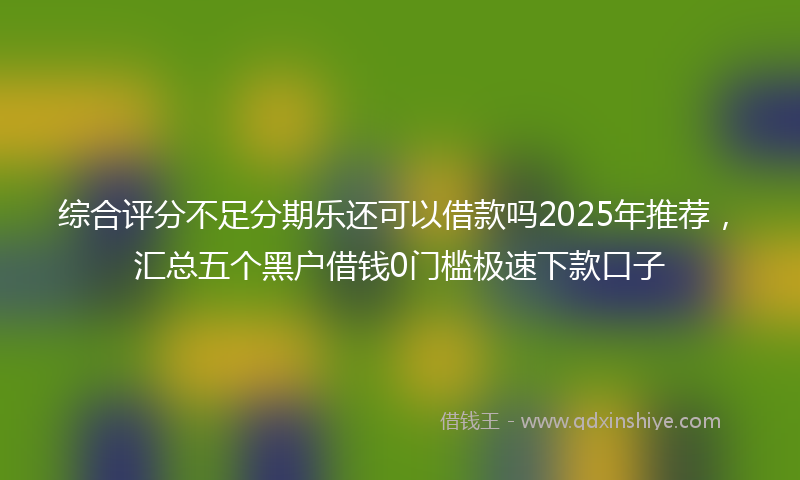 综合评分不足分期乐还可以借款吗2025年推荐，汇总五个黑户借钱0门槛极速下款口子