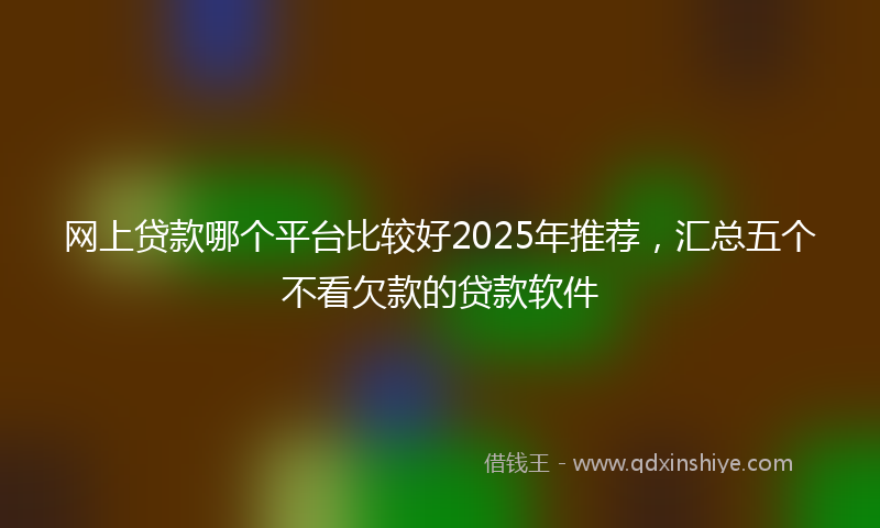 网上贷款哪个平台比较好2025年推荐，汇总五个不看欠款的贷款软件