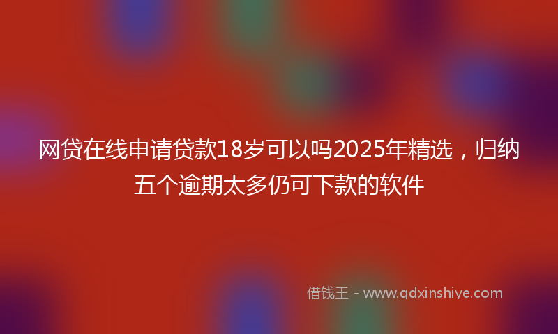 网贷在线申请贷款18岁可以吗2025年精选，归纳五个逾期太多仍可下款的软件