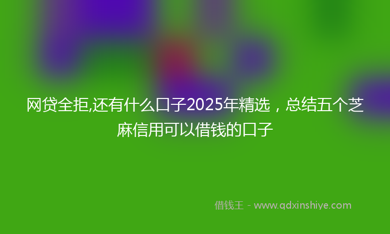 网贷全拒,还有什么口子2025年精选，总结五个芝麻信用可以借钱的口子