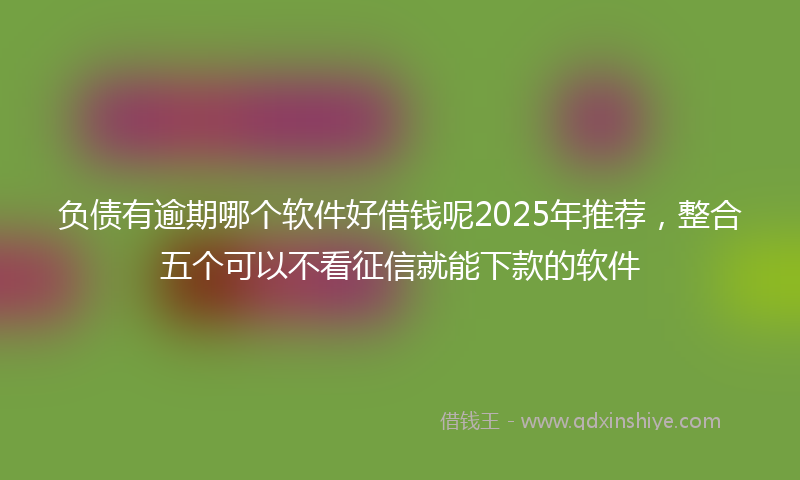 负债有逾期哪个软件好借钱呢2025年推荐，整合五个可以不看征信就能下款的软件