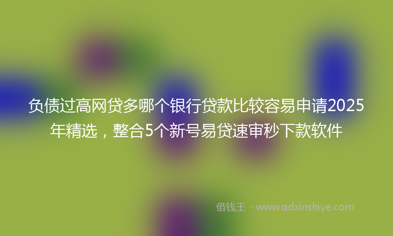 负债过高网贷多哪个银行贷款比较容易申请2025年精选，整合5个新号易贷速审秒下款软件