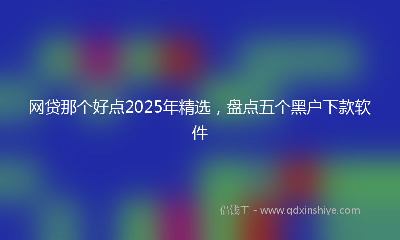 网贷那个好点2025年精选，盘点五个黑户下款软件
