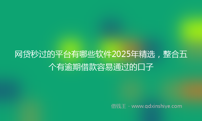 网贷秒过的平台有哪些软件2025年精选，整合五个有逾期借款容易通过的口子