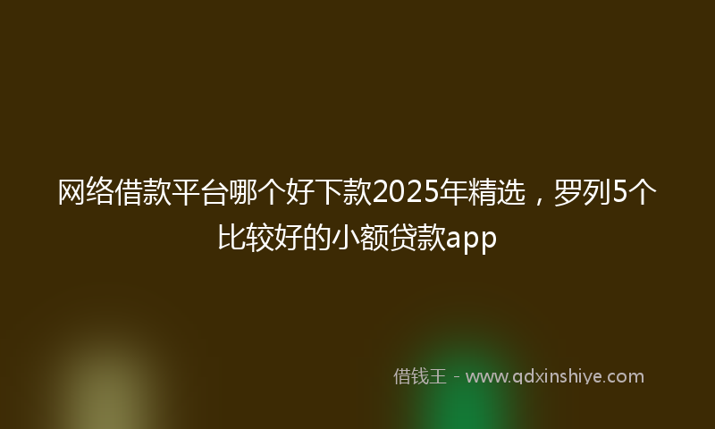 网络借款平台哪个好下款2025年精选，罗列5个比较好的小额贷款app