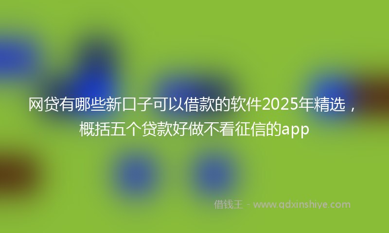 网贷有哪些新口子可以借款的软件2025年精选，概括五个贷款好做不看征信的app