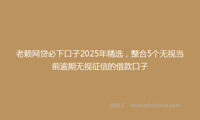 老赖网贷必下口子2025年精选，整合5个无视当前逾期无视征信的借款口子