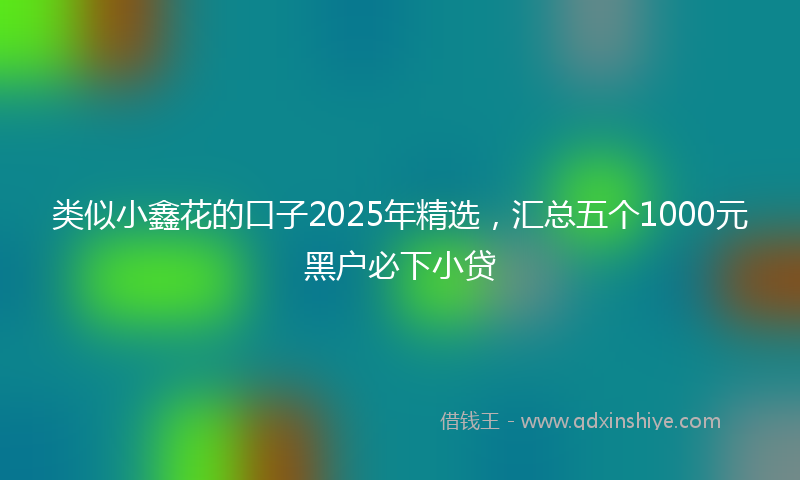 类似小鑫花的口子2025年精选，汇总五个1000元黑户必下小贷