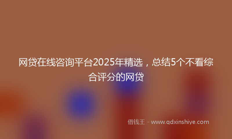网贷在线咨询平台2025年精选，总结5个不看综合评分的网贷