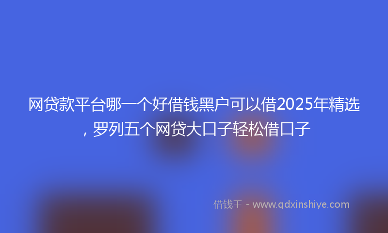 网贷款平台哪一个好借钱黑户可以借2025年精选，罗列五个网贷大口子轻松借口子
