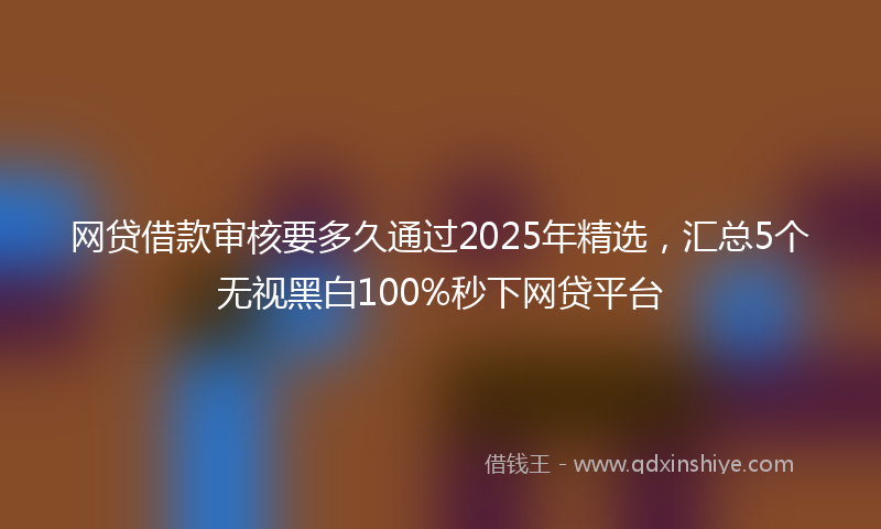 网贷借款审核要多久通过2025年精选，汇总5个无视黑白100%秒下网贷平台