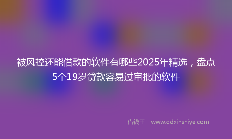 被风控还能借款的软件有哪些2025年精选，盘点5个19岁贷款容易过审批的软件