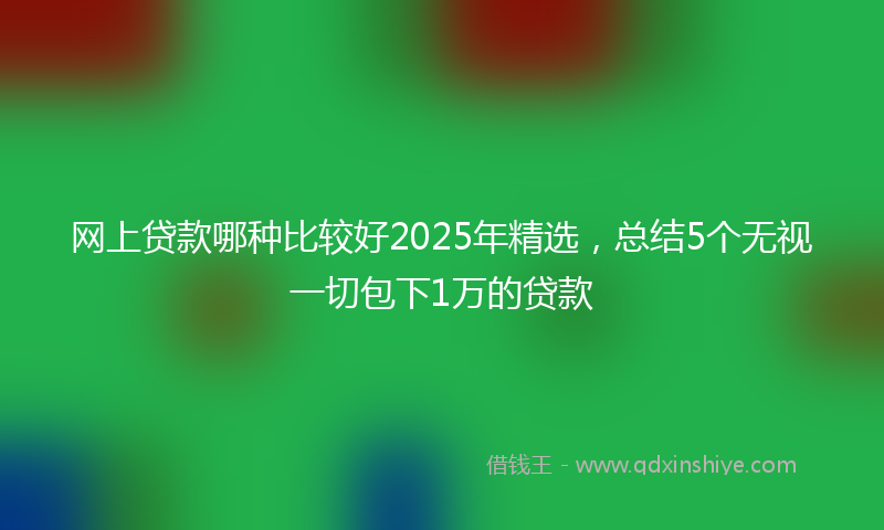 网上贷款哪种比较好2025年精选，总结5个无视一切包下1万的贷款