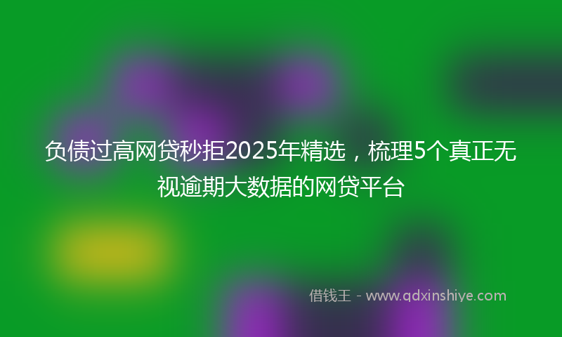 负债过高网贷秒拒2025年精选，梳理5个真正无视逾期大数据的网贷平台