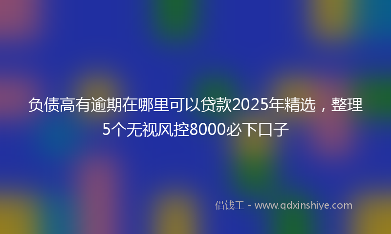负债高有逾期在哪里可以贷款2025年精选，整理5个无视风控8000必下口子