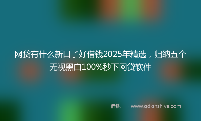 网贷有什么新口子好借钱2025年精选，归纳五个无视黑白100%秒下网贷软件