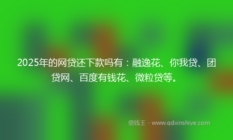 2025年的网贷还下款吗有：融逸花、你我贷、团贷网、百度有钱花、微粒贷等。