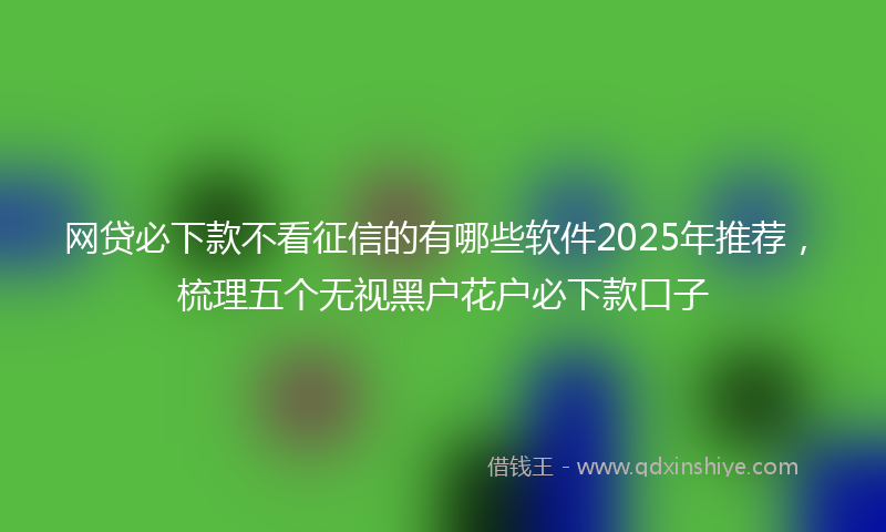 网贷必下款不看征信的有哪些软件2025年推荐，梳理五个无视黑户花户必下款口子