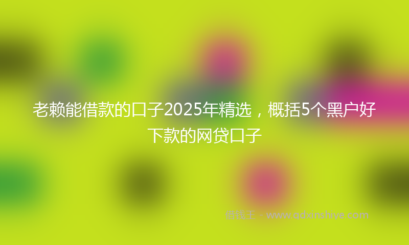 老赖能借款的口子2025年精选，概括5个黑户好下款的网贷口子