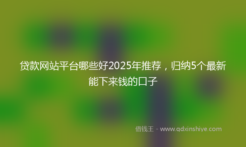 贷款网站平台哪些好2025年推荐，归纳5个最新能下来钱的口子