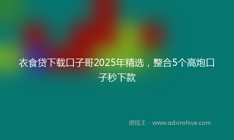 衣食贷下载口子哥2025年精选，整合5个高炮口子秒下款