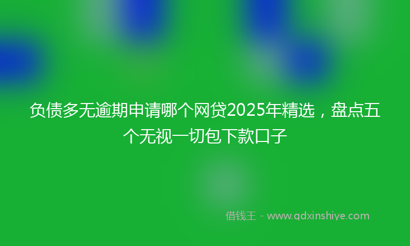 负债多无逾期申请哪个网贷2025年精选，盘点五个无视一切包下款口子