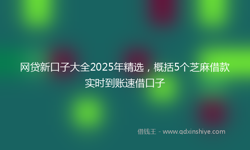 网贷新口子大全2025年精选，概括5个芝麻借款实时到账速借口子