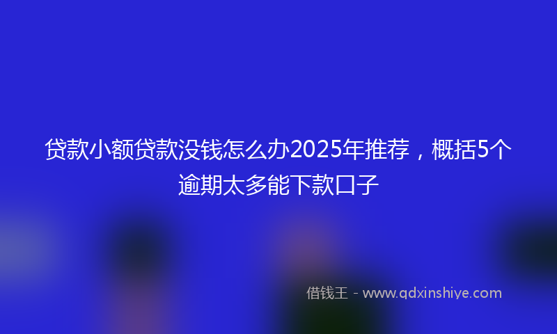 贷款小额贷款没钱怎么办2025年推荐，概括5个逾期太多能下款口子