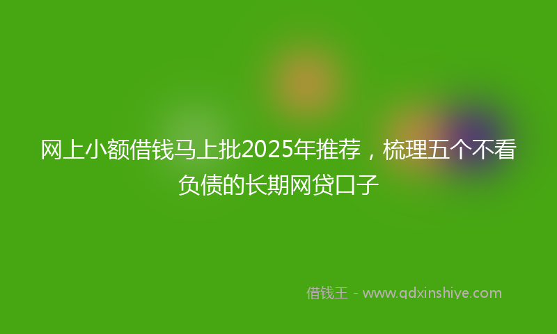 网上小额借钱马上批2025年推荐，梳理五个不看负债的长期网贷口子