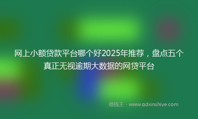 网上小额贷款平台哪个好2025年推荐，盘点五个真正无视逾期大数据的网贷平台