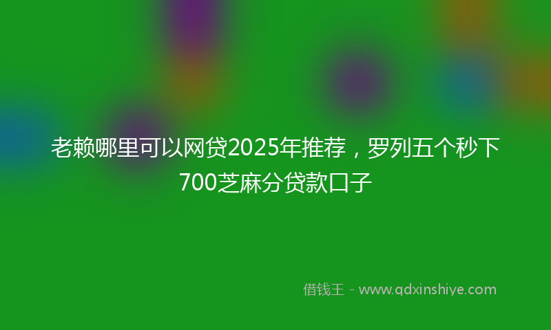 老赖哪里可以网贷2025年推荐，罗列五个秒下700芝麻分贷款口子