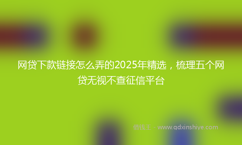 网贷下款链接怎么弄的2025年精选，梳理五个网贷无视不查征信平台