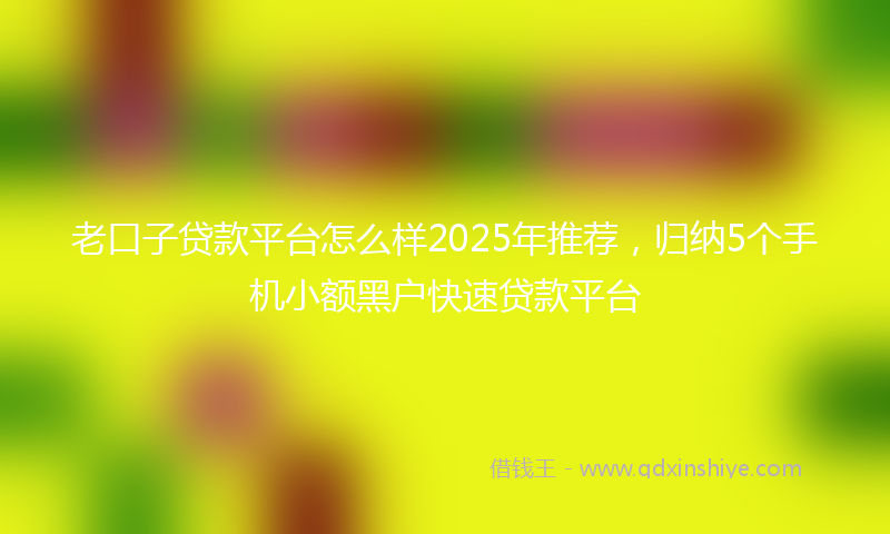 老口子贷款平台怎么样2025年推荐，归纳5个手机小额黑户快速贷款平台