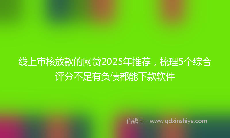 线上审核放款的网贷2025年推荐，梳理5个综合评分不足有负债都能下款软件
