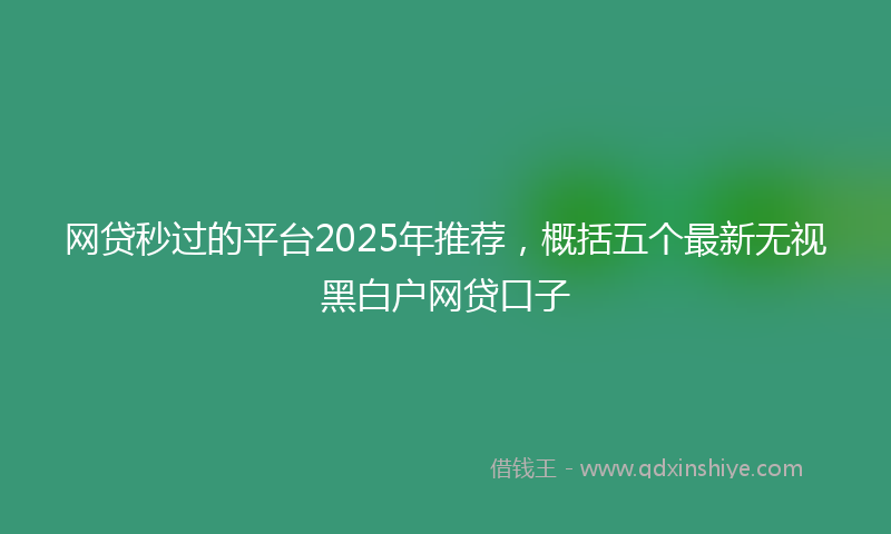 网贷秒过的平台2025年推荐，概括五个最新无视黑白户网贷口子