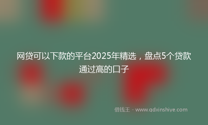 网贷可以下款的平台2025年精选，盘点5个贷款通过高的口子