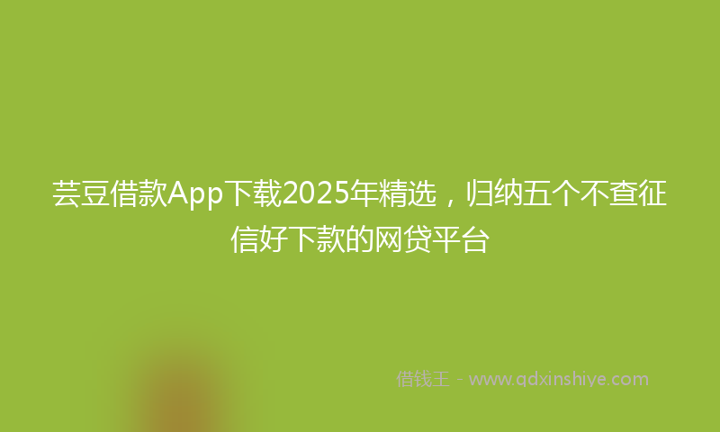 芸豆借款App下载2025年精选，归纳五个不查征信好下款的网贷平台