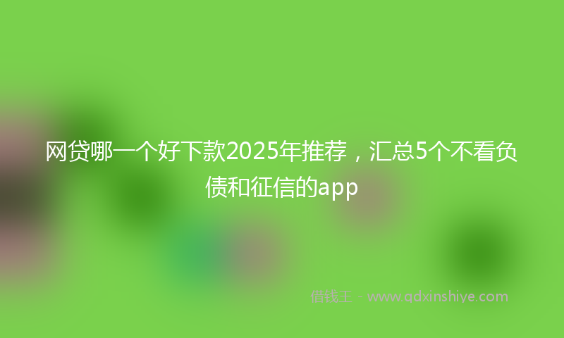 网贷哪一个好下款2025年推荐，汇总5个不看负债和征信的app