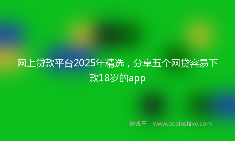 网上贷款平台2025年精选，分享五个网贷容易下款18岁的app