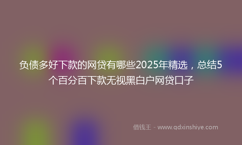 负债多好下款的网贷有哪些2025年精选，总结5个百分百下款无视黑白户网贷口子