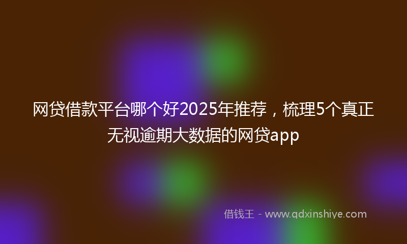 网贷借款平台哪个好2025年推荐，梳理5个真正无视逾期大数据的网贷app