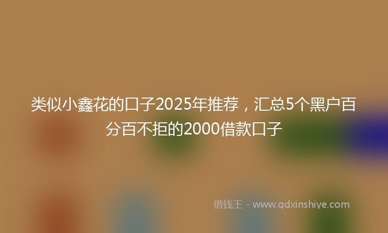 类似小鑫花的口子2025年推荐，汇总5个黑户百分百不拒的2000借款口子