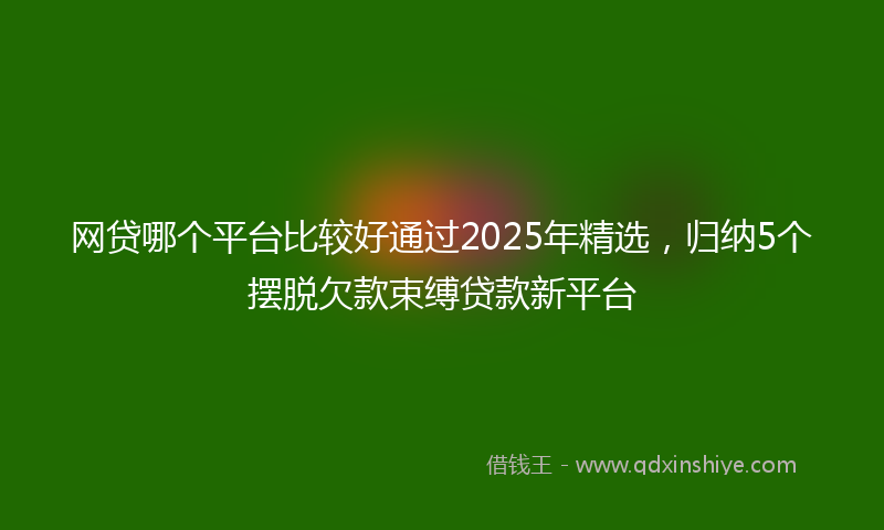 网贷哪个平台比较好通过2025年精选，归纳5个摆脱欠款束缚贷款新平台