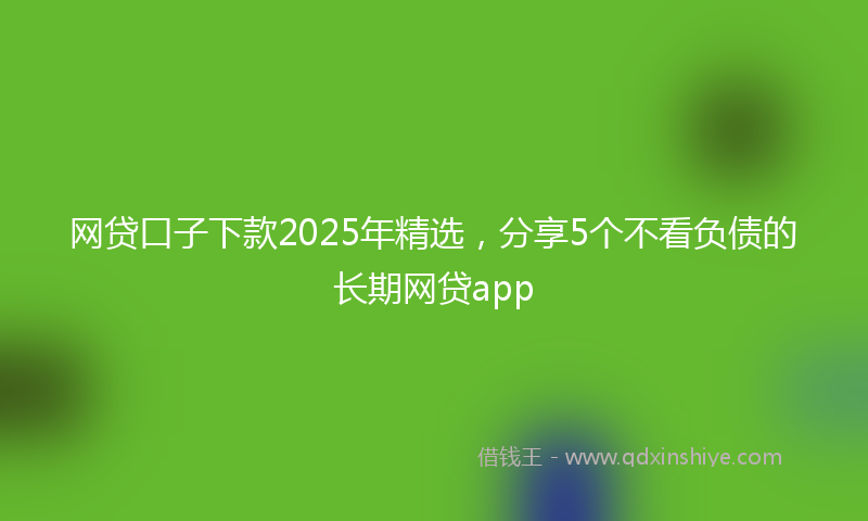 网贷口子下款2025年精选，分享5个不看负债的长期网贷app