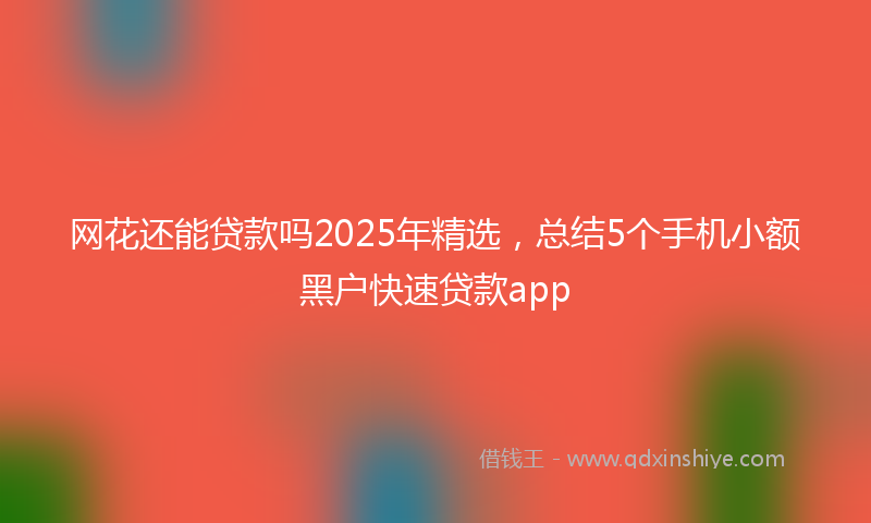 网花还能贷款吗2025年精选，总结5个手机小额黑户快速贷款app